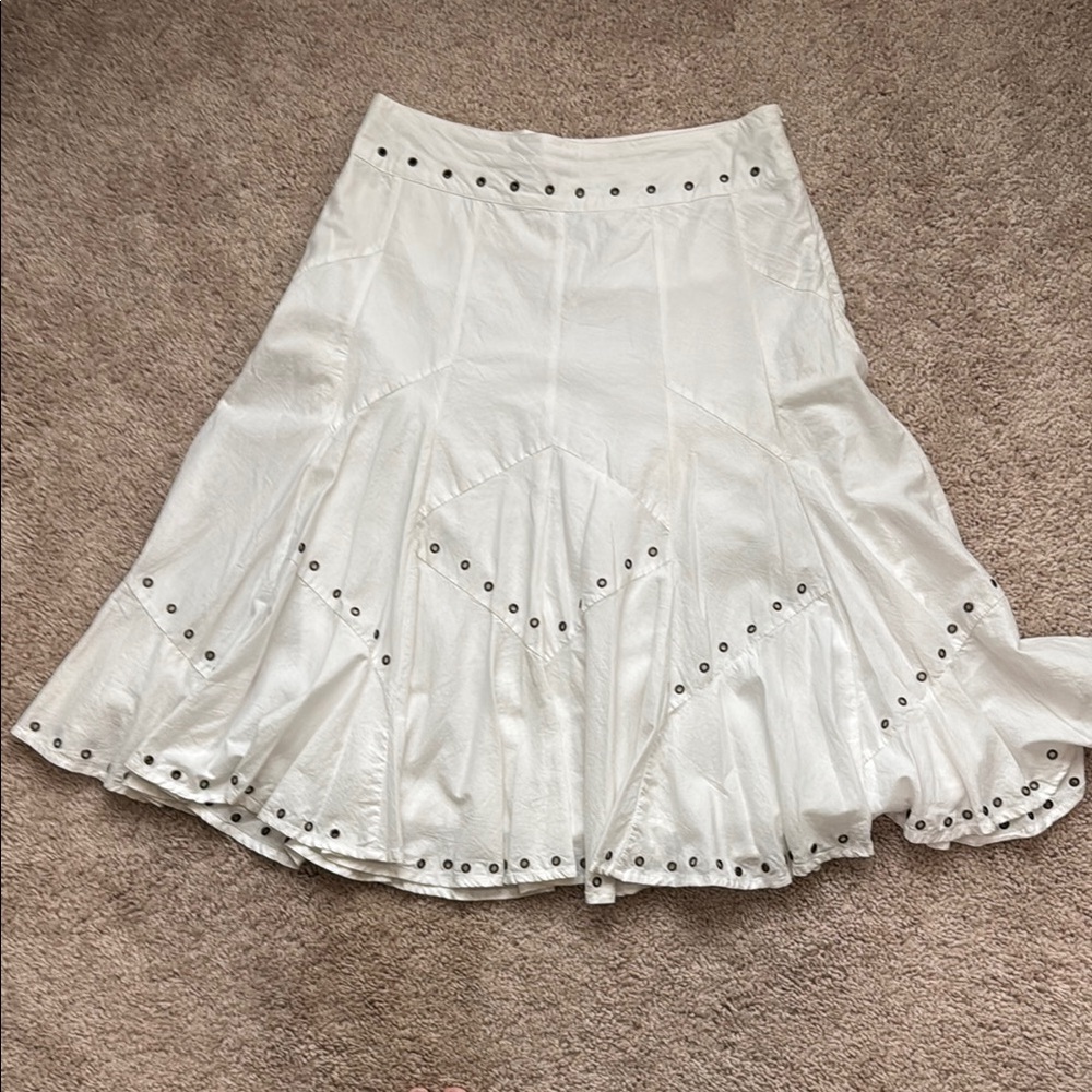 Tasha Polizzi White A-Line Skirt